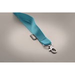 Lanyard van RPET met metalen karabijnhaak bedrukken, 20 mm kleur turkoois foto bekijken zevende weergave