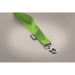 Lanyard van RPET met metalen karabijnhaak bedrukken, 20 mm kleur appel groen foto bekijken zevende weergave