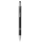 Aluminium zakelijke touch pen met logo Slimtouch kleur zwart eerste weergave