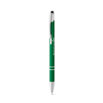 Aluminium zakelijke touch pen met logo Slimtouch kleur groen afbeelding met logo 3