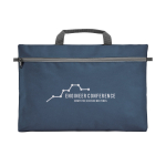 Gepersonaliseerde 600D polyester documententas Basic kleur blauw afbeelding met logo 2