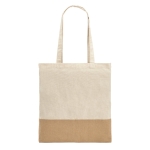 Katoenen tassen met detal jute bedrukken 160 g/m2 Natural kleur naturel eerste weergave