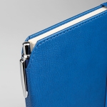 A5 PU-notitieboekje met logo en penhouder Edgewise kleur blauw vijfde weergave
