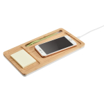 Bamboe desktopset met draadloze oplader Bamboo Tidy kleur naturel derde weergave