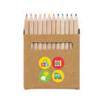 12 kinderpotloden in kartonnen hoes personaliseren Max kleur naturel afbeelding met logo 2