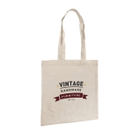 Katoenen tas met lange hengsels 100 g/m² Eco Long kleur beige afbeelding met logo