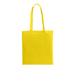 Kleurige katoenen tassen met lange hengsels 105 g/m² Eco Color L kleur geel