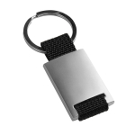 Metalen sleutelhanger graveren met strip van polyester Colors kleur zwart