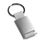 Metalen sleutelhanger graveren met strip van polyester Colors kleur lichtgrijs
