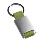 Metalen sleutelhanger graveren met strip van polyester Colors kleur lichtgroen