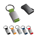 Metalen sleutelhanger graveren met strip van polyester Colors diverse kleuren