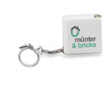 Originele sleutelhanger met rolmaat 1M SquareMeter kleur wit tweede hoofdweergave