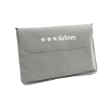 Opblaasbare reiskussen met logo Basic Style kleur grijs op de hoes met logo