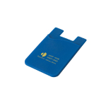Siliconen kaarthouders met logo SilconCase kleur blauw afbeelding met logo