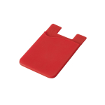 Siliconen kaarthouders met logo SilconCase kleur rood