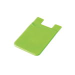 Siliconen kaarthouders met logo SilconCase kleur limoen groen
