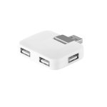 Voordelige plastic hub met 4 USB-poorten Square kleur wit derde weergave