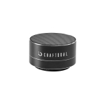 Elegante aluminium bluetooth speaker voor klanten Alusound kleur zwart afbeelding met logo