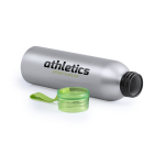 Zilverkleurige aluminium fles met veiligheidsdop 650ml HyperFuel tweede weergave