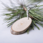 Beukenhouten sleutelhanger met logo Nature Oval
