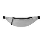 Zilveren reflecterende polyester heuptas met logo Night Vision kleur mat zilver tweede weergave