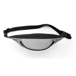 Zilveren reflecterende polyester heuptas met logo Night Vision kleur mat zilver zesde weergave