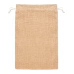 Grote jute shopper met touwsluiting 20x47cm Jute Large kleur beige tweede weergave