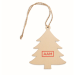 Houten boomvormige hanger om de kerstboom te versieren kleur hout hoofdweergave