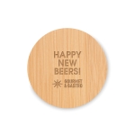 Ronde bamboe flessenopener Round Bambo kleur hout hoofdweergave derde weergave