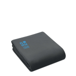 RPET deken bedrukken met logo 180 g/m2 Baqueira kleur grijs weergave met bedrukking