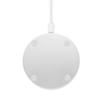 Ronde draadloze oplader van bamboe, snelle oplaadfunctie, 10W kleur hout vierde weergave
