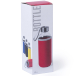 Glazen waterfles bedrukken met deksel 420ml Crystal Colorful