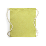 Rugzakje van gerecycled katoen met logo, 120 gr/m2 Recycled Cotton kleur geel  negende weergave