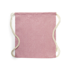 Rugzakje van gerecycled katoen met logo, 120 gr/m2 Recycled Cotton  negende weergave