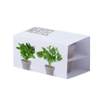 Combinatie van 2 geschenkpotten met munt- en peterseliezaadjes kleur beige  negende weergave