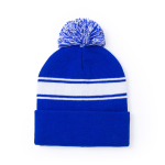 Mutsen met pompon en wit detail PomPom kleur blauw  negende weergave