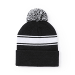Mutsen met pompon en wit detail PomPom  negende weergave