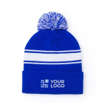 Mutsen met pompon en wit detail PomPom met jouw bedrukking