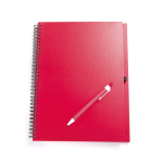 Gerecycled notitieboekje in kleur met pen A4 gladde vellen ECOriginal kleur rood  negende weergave