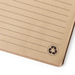 Notitieboek personaliseren met bamboe omslag A5 Button kleur bruin derde weergave