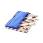 Notitieboekjes met etui en schrijfaccessoires A5 Colorcase kleur blauw tweede weergave