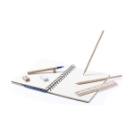 Notitieboekjes met etui en schrijfaccessoires A5 Colorcase kleur blauw vierde weergave
