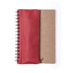 Notitieboekjes met etui en schrijfaccessoires A5 Colorcase kleur rood  negende weergave