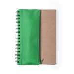 Notitieboekjes met etui en schrijfaccessoires A5 Colorcase kleur groen  negende weergave