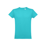 T-shirts laten bedrukken van gekaard katoen 150 g/m2 THC Luanda kleur turkoois eerste weergave