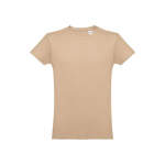 T-shirts laten bedrukken van gekaard katoen 150 g/m2 THC Luanda kleur lichtbruin eerste weergave