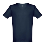 Unisex katoenen t-shirts met logo 150 g/m2 THC Athens kleur donkerblauw eerste weergave