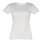 Goedkope katoenen dames t-shirts 150 g/m2 THC Sofia kleur lichtgrijs gemarmerd eerste weergave