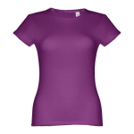 Goedkope katoenen dames t-shirts 150 g/m2 THC Sofia kleur paars eerste weergave