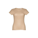 Goedkope katoenen dames t-shirts 150 g/m2 THC Sofia kleur lichtbruin eerste weergave